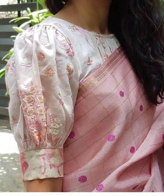 33+ Latest Cotton Saree Blouse Designs 2024