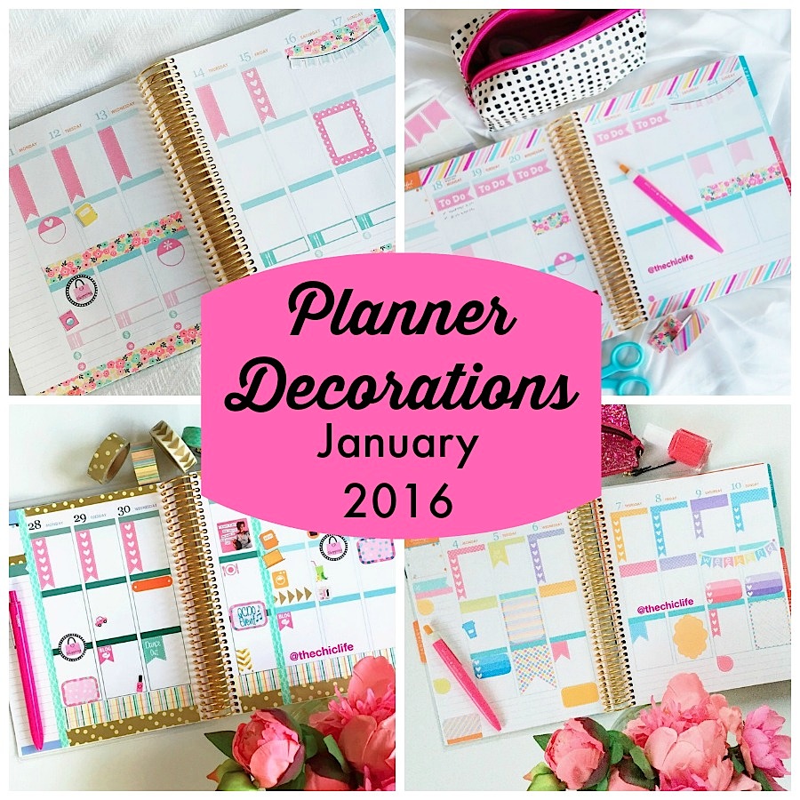 Planner Decorations January 2016 The Chic Life