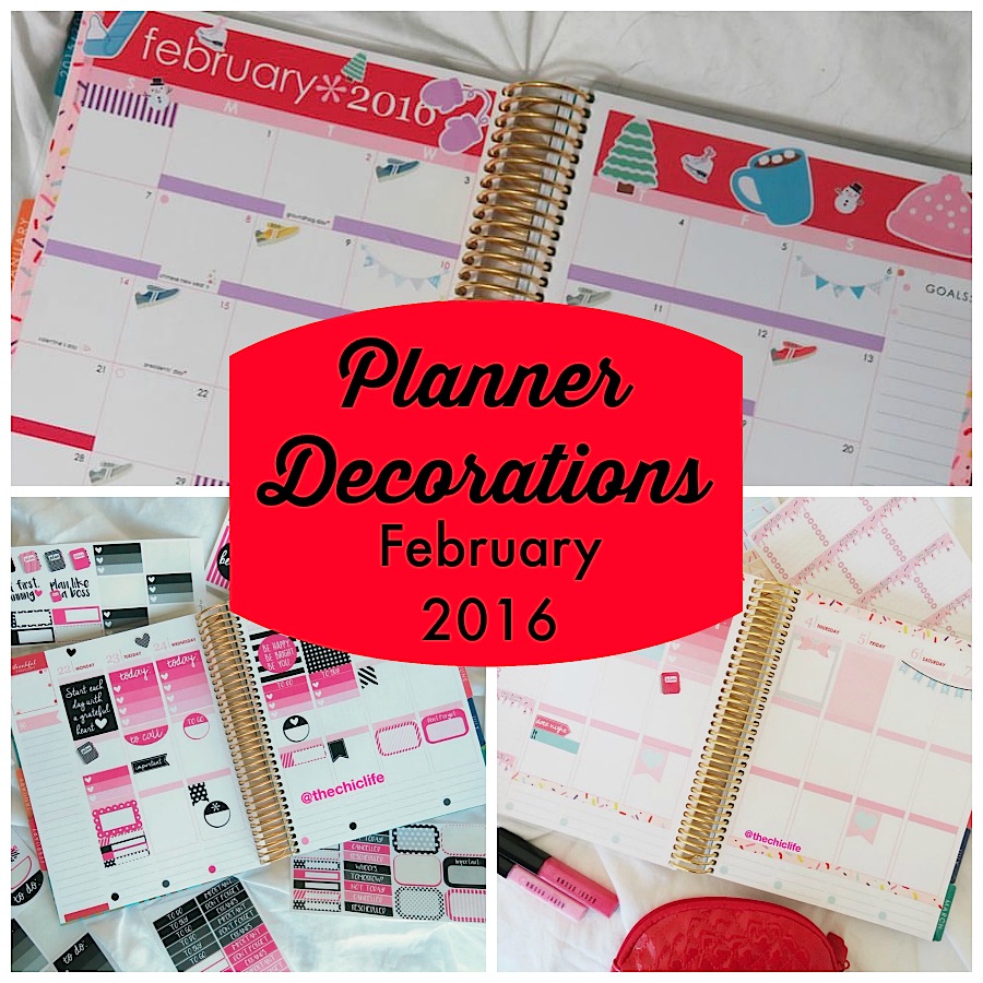 Planner Decorations February 2016 (Erin Condren Vertical) The Chic Life