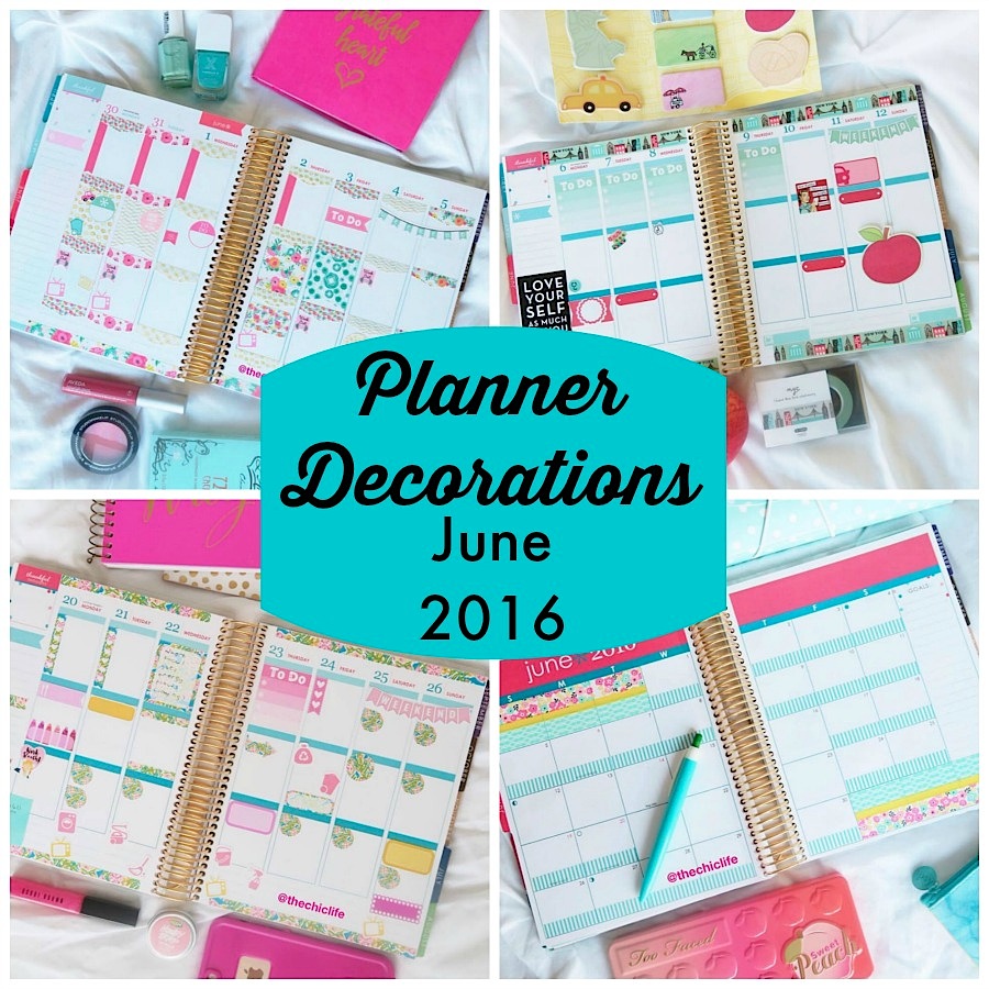 Planner Decorations June 2016 (Erin Condren Vertical) The Chic Life