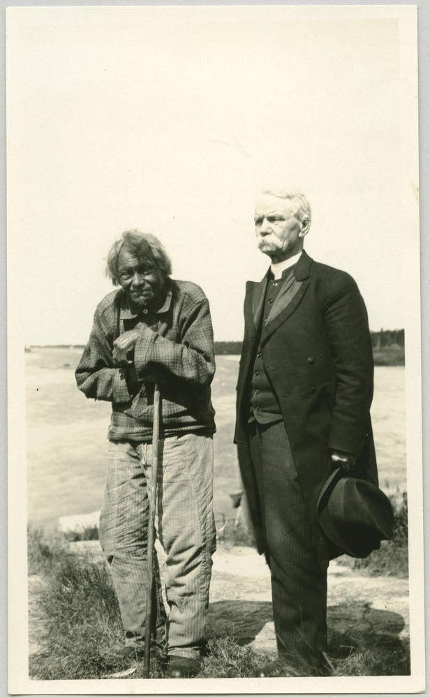[Rev. John MacLean with Indigenous person at Norway House, 1925] The
