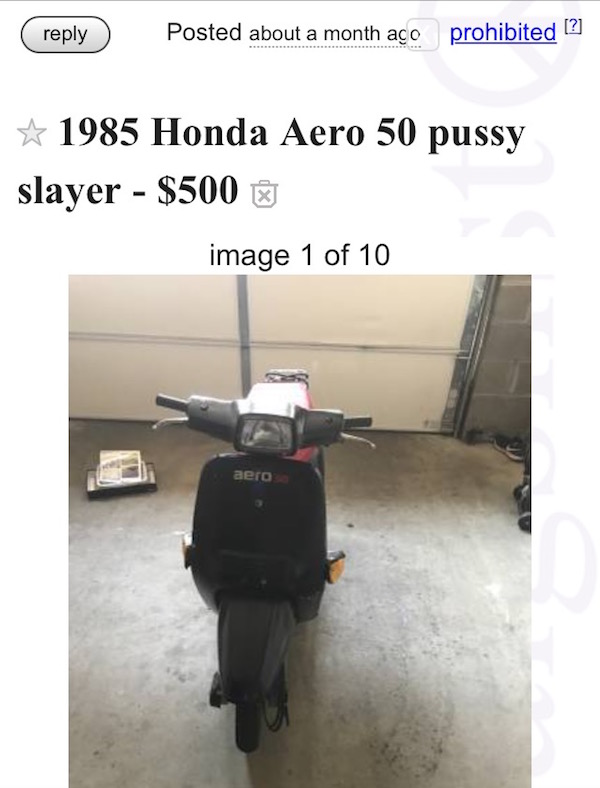 Guy writes Craigslist ad to end all Craigslist ads for his moped