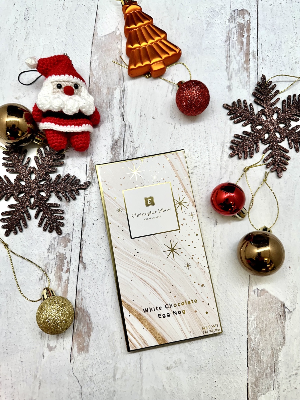 Christopher Elbow Egg Nog White Chocolate Bar • Chocolate House DC