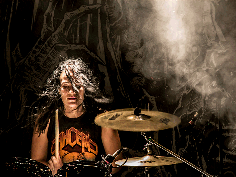 Drummer carves her niche playing metal for Nervosa