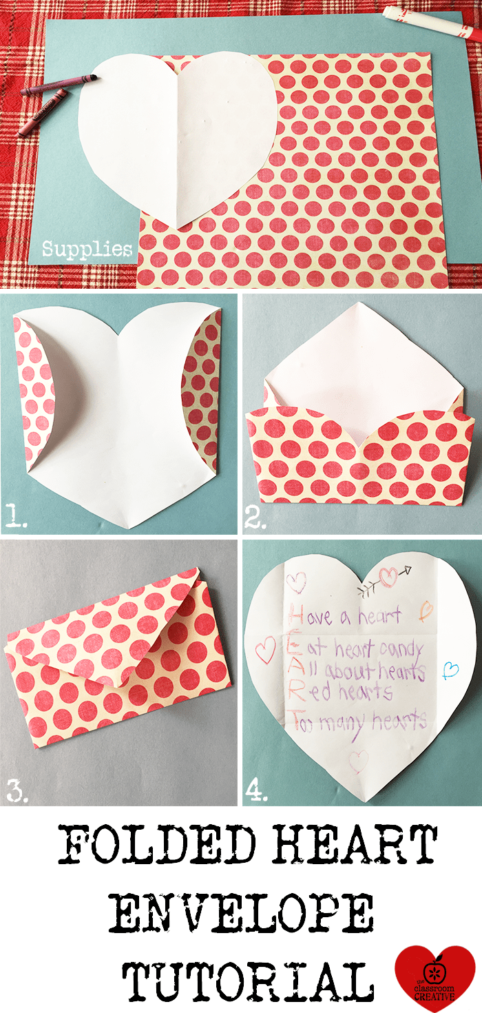 How Do You Make An Envelope Out Of A Heart Shaped Paper