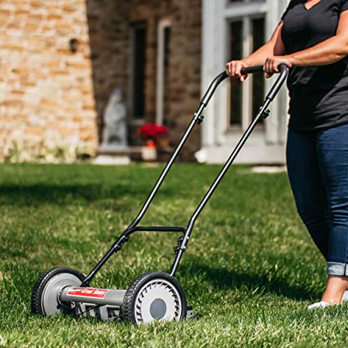 Great States 81518 18Inch 5Blade Push Reel Lawn Mower, Grey The
