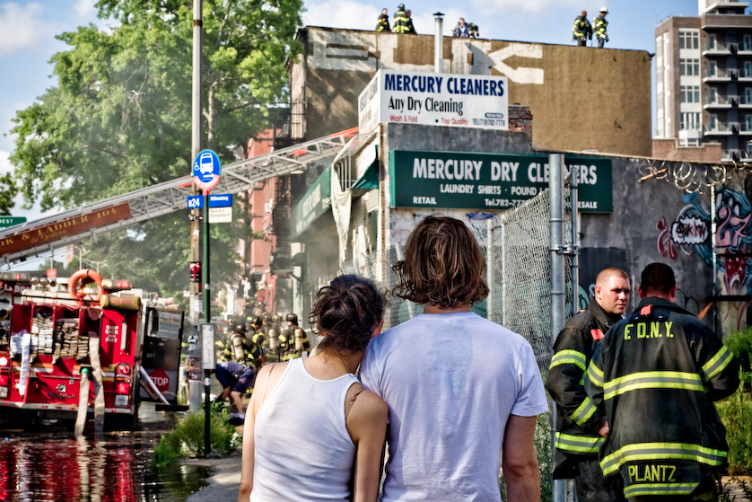 Williamsburg's Mercury Dry Cleaners burns down. The Cleverest