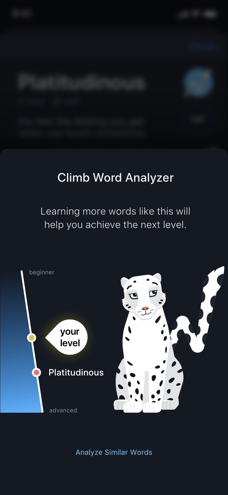 Climb Word Analyzer