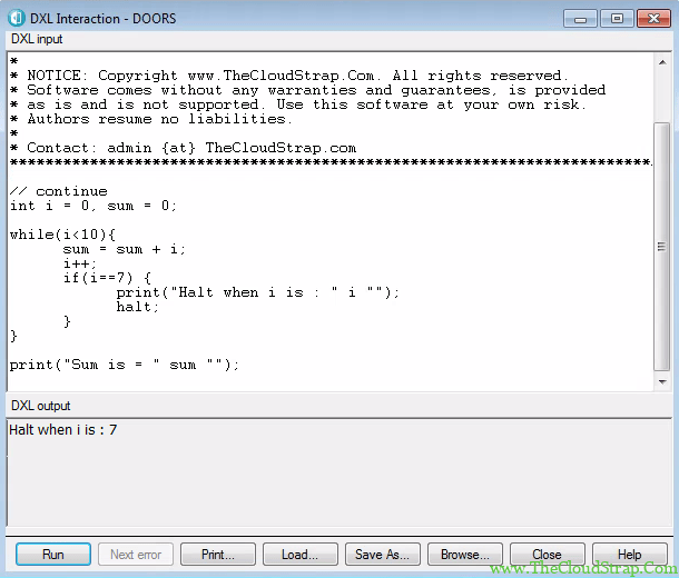 DOORS DXL If else condition » TheCloudStrap
