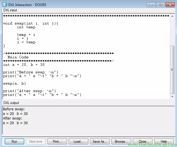 DOORS DXL Function » TheCloudStrap