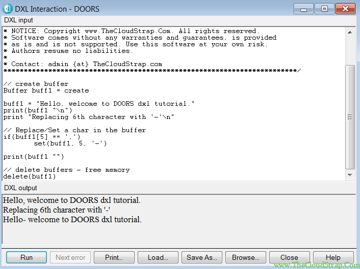 DOORS DXL Buffer » TheCloudStrap