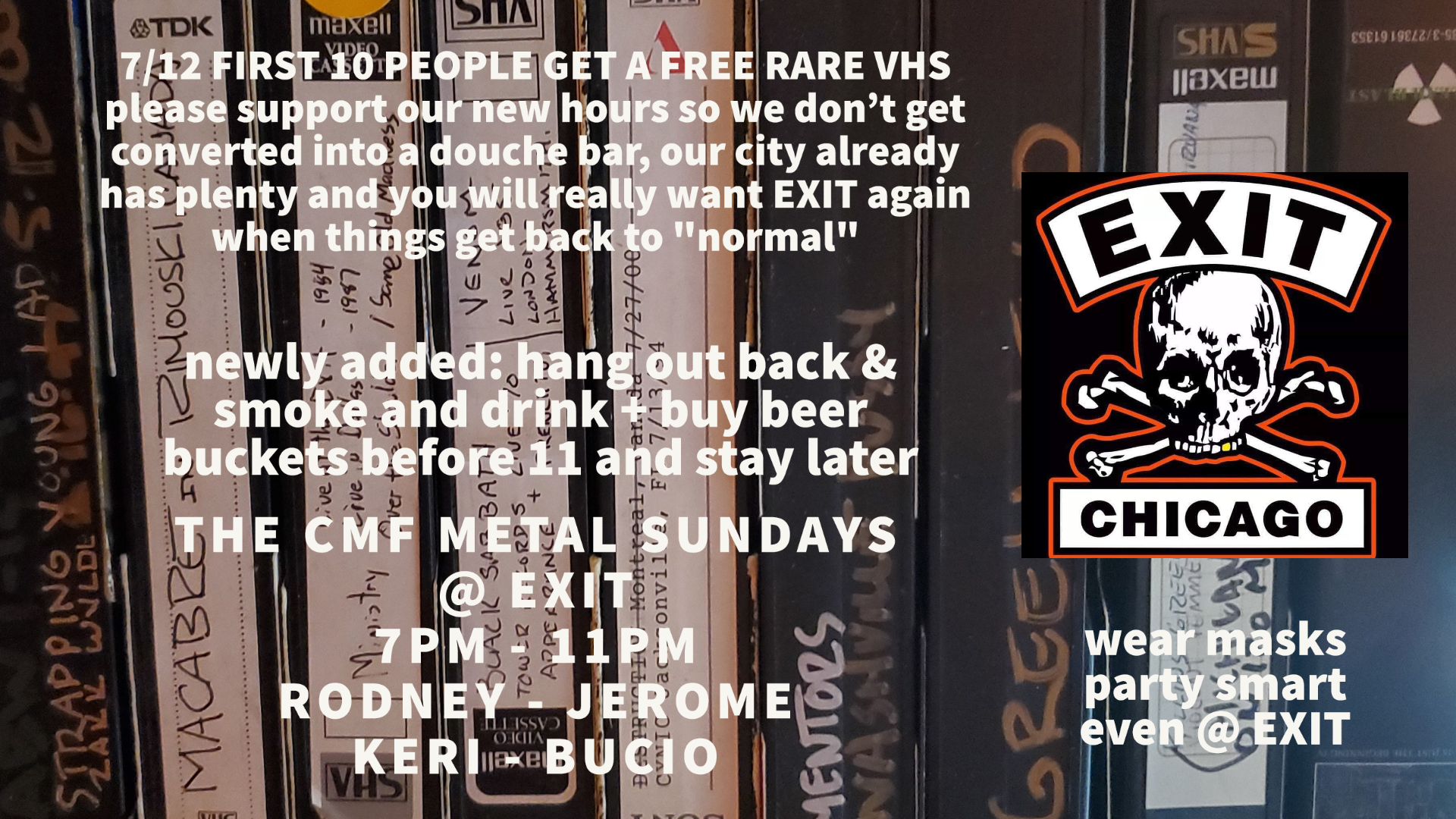 theCMF Metal Sundays score a classic VHS tape THE