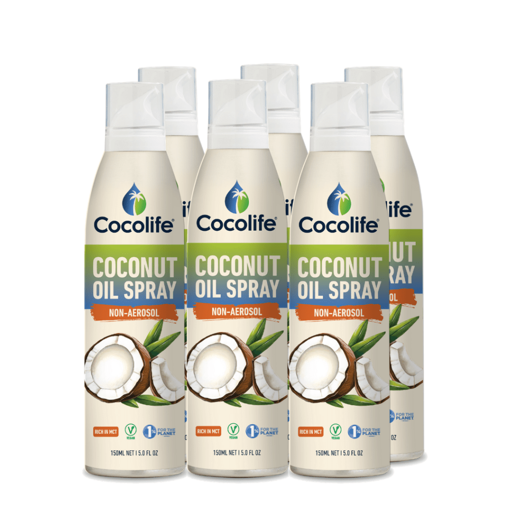 Coconut Oil Spray NONaerosol, 100 pure 6 x 150ml Cocolife