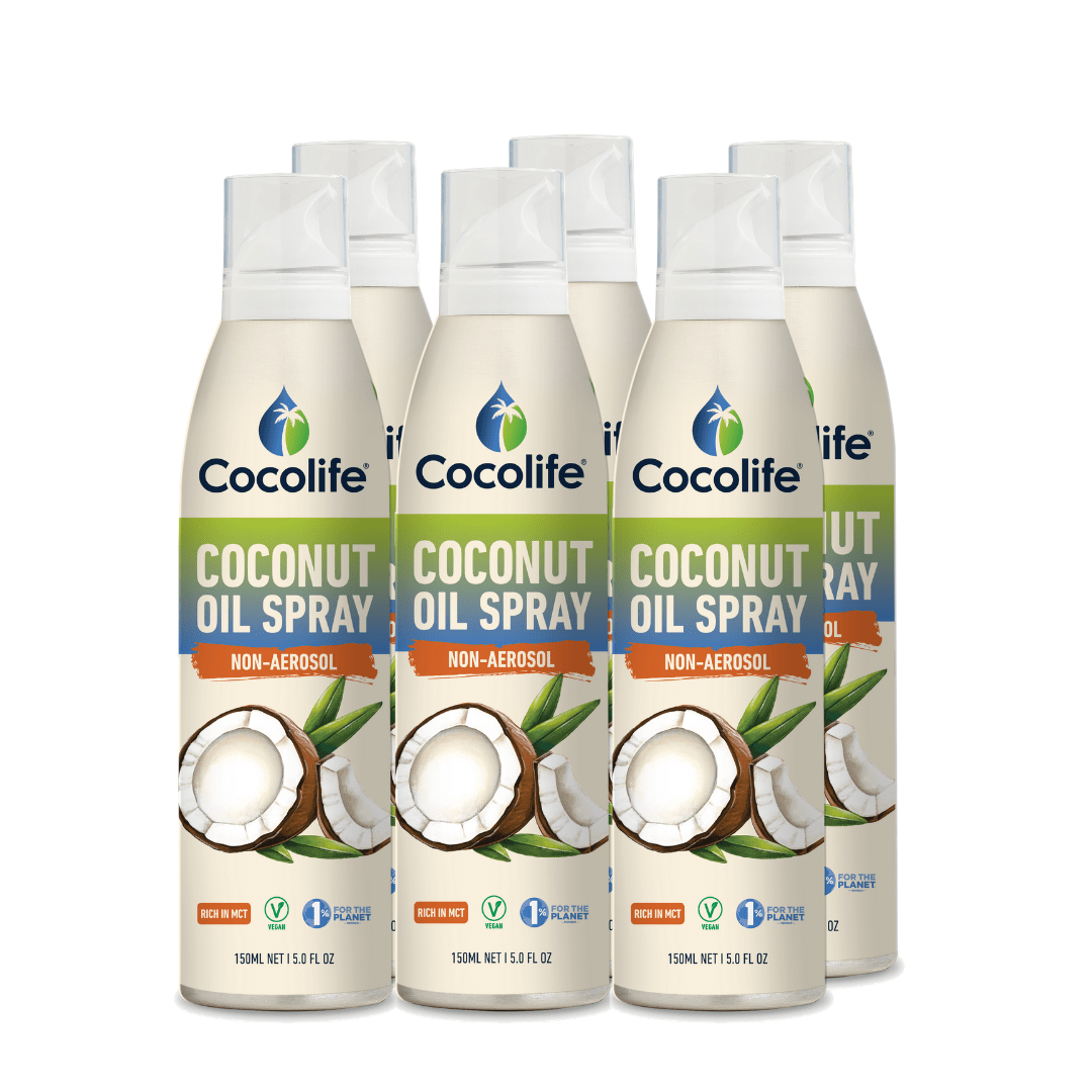 Coconut Oil Spray NONaerosol, 100 pure 6 x 150ml Cocolife