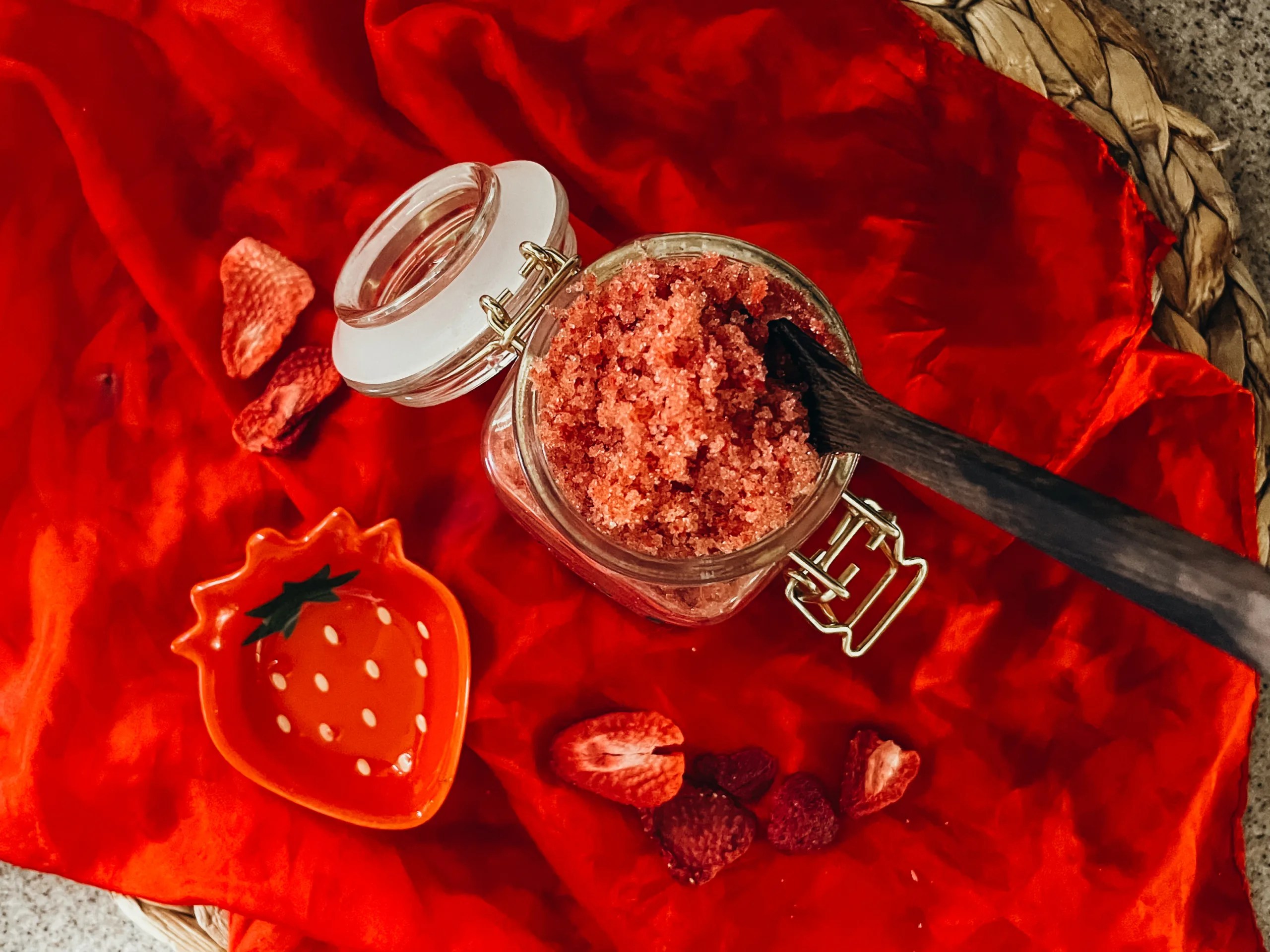 Strawberry Sugar Scrub Recipe The Coconut Mama