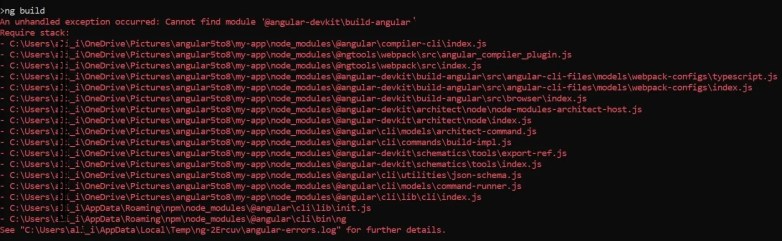 Can not find module “@angular-devkit/build-angular