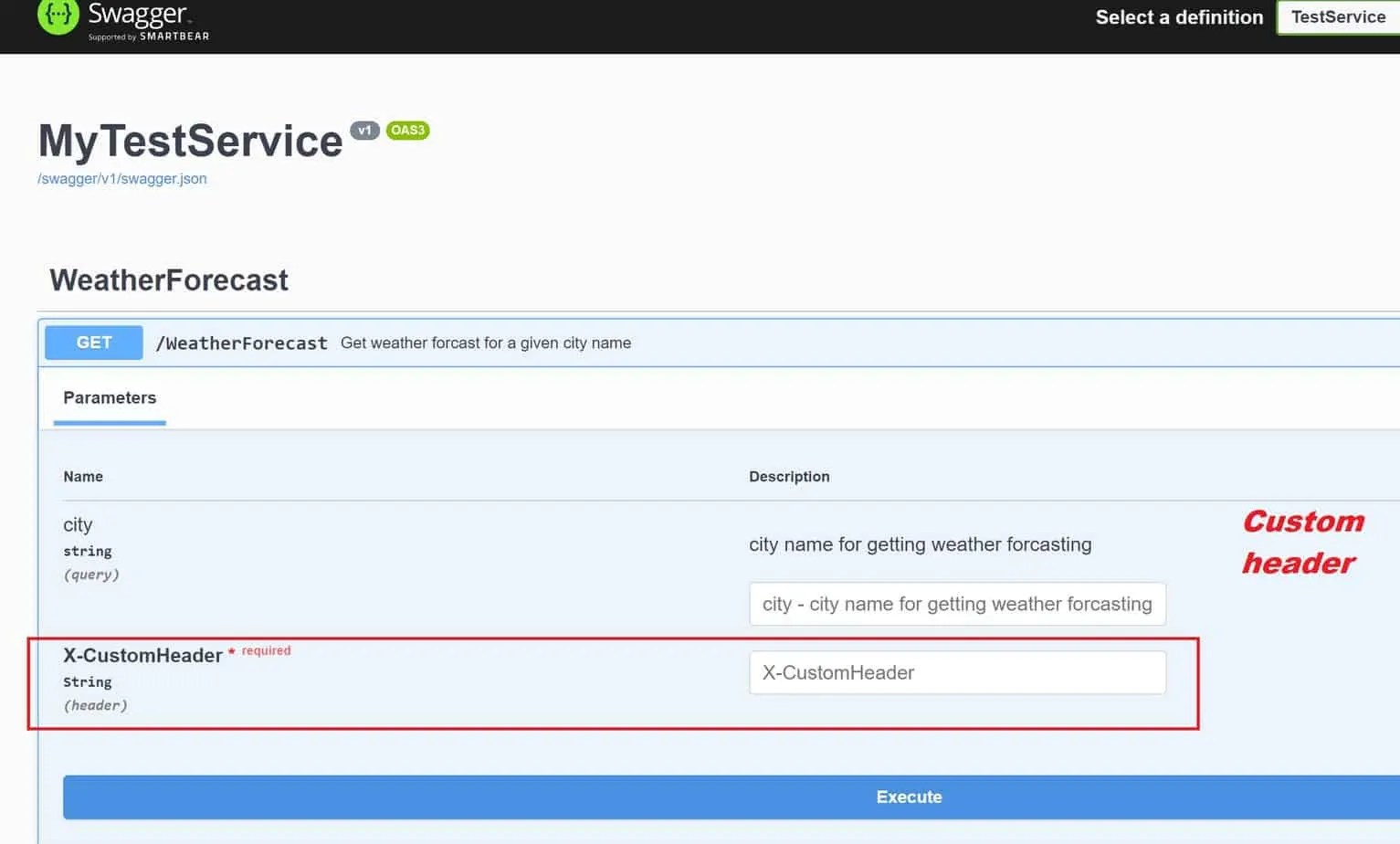 Add a Custom header parameter to .NET Core API in Swagger