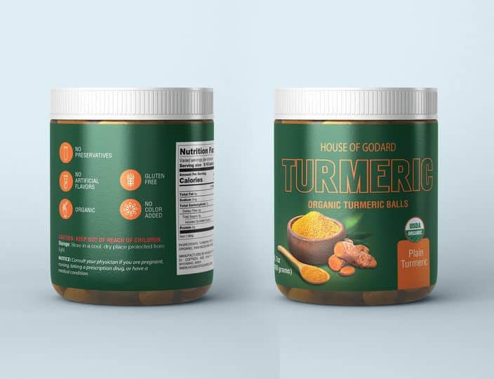 Handmade with love Organic Turmeric Balls from House of Godard The