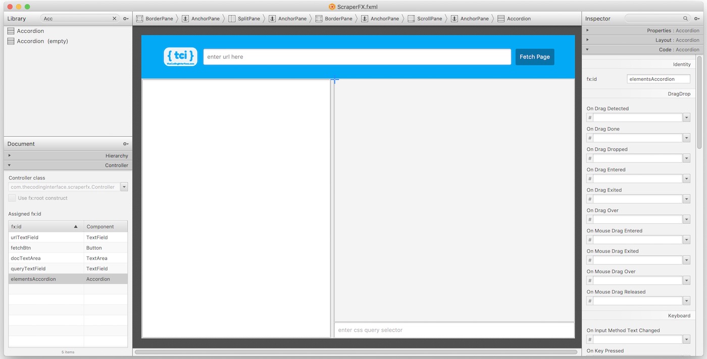 A Java  Scraping App with Jsoup and JavaFX The Coding Interface