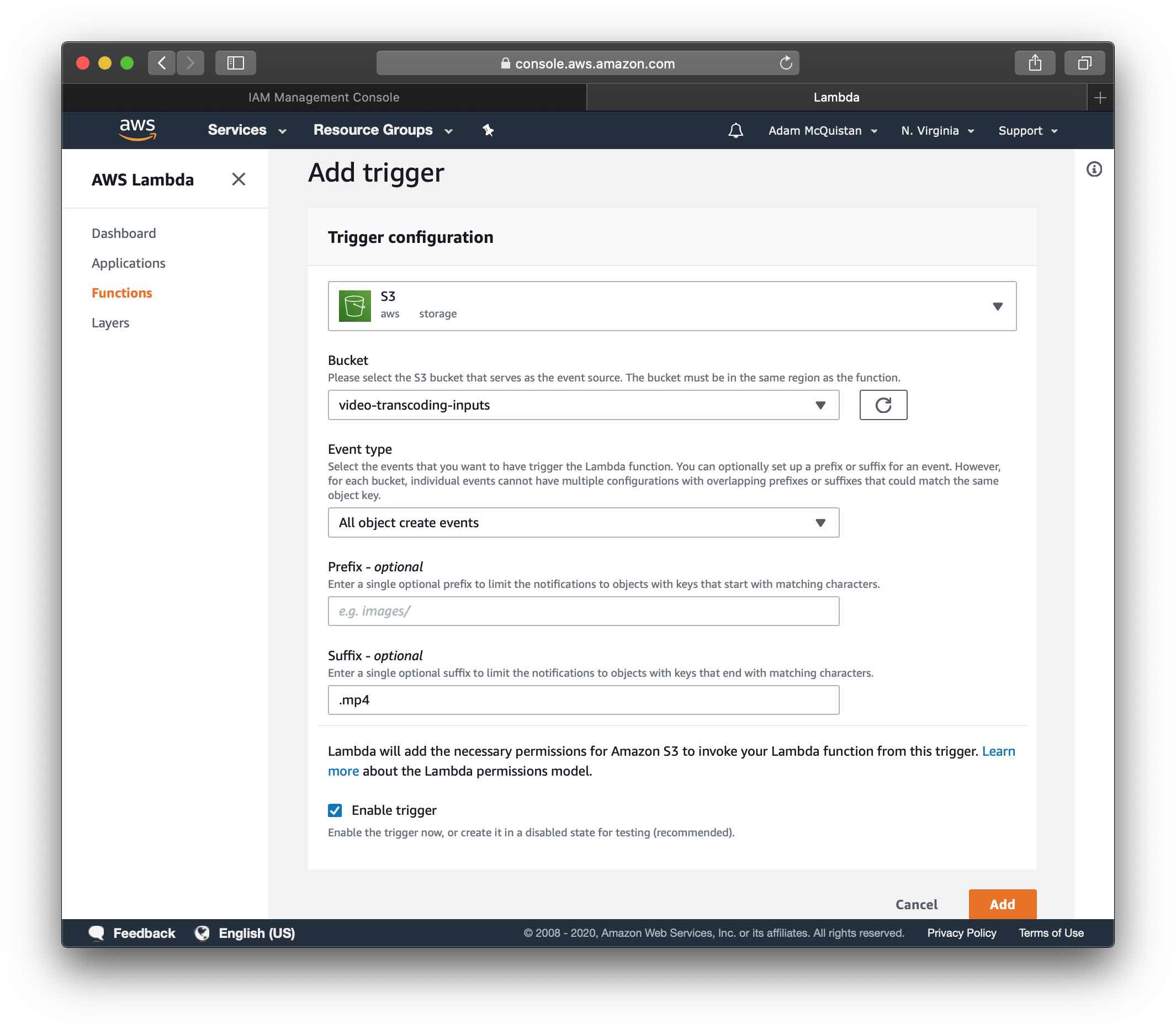 Watermarking Videos with AWS Elastic Transcoder S3 and Lambda The