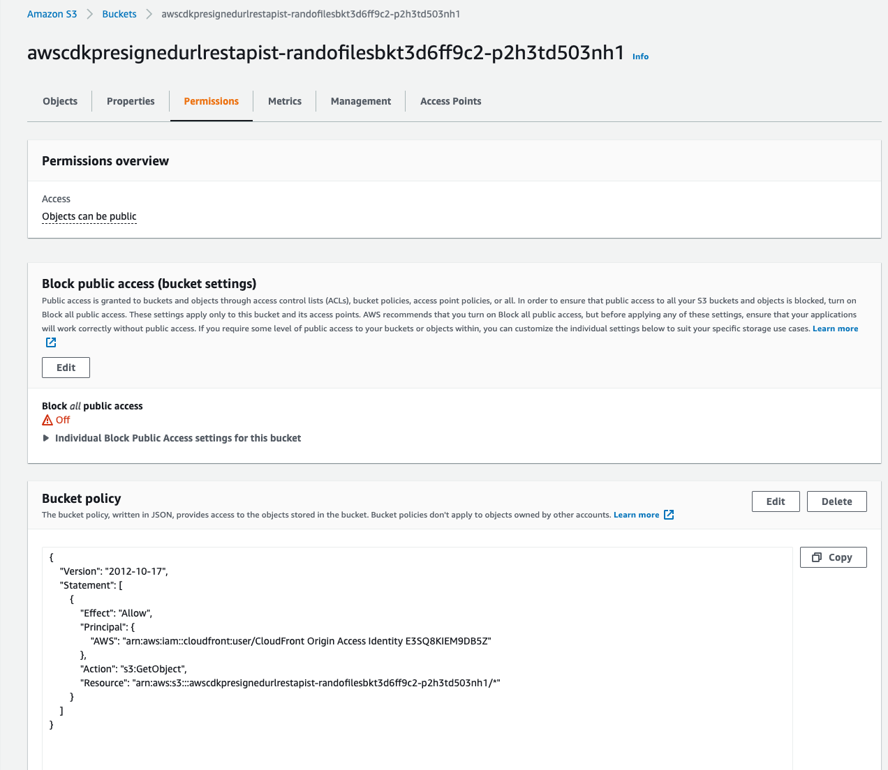 S3 Content Distribution via CloudFront Signed Urls Provisioned with AWS