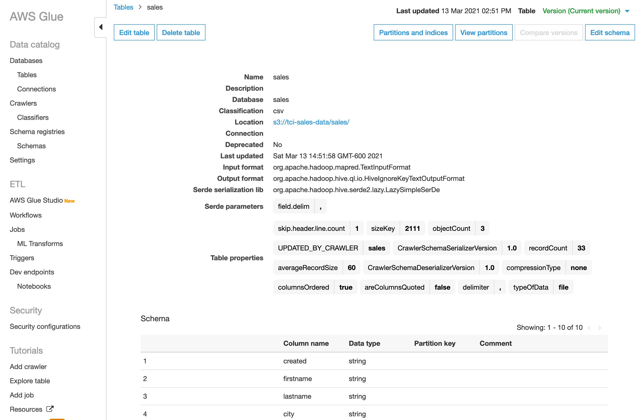 Managing S3 Data Store Partitions with AWS Glue Crawlers and Glue