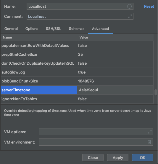 The server time zone value 'KST' is unrecognized 예외 발생시