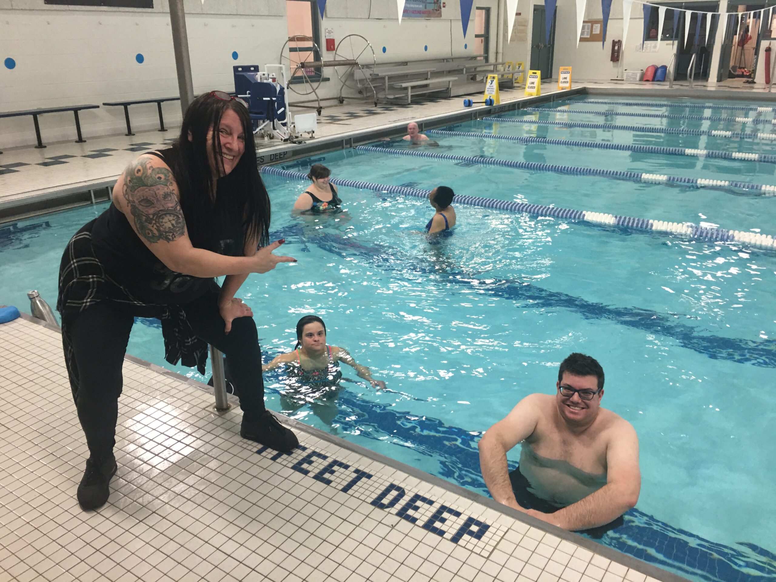 Alumni Activities Club Andrew Joining Aqua Zumba Class The College