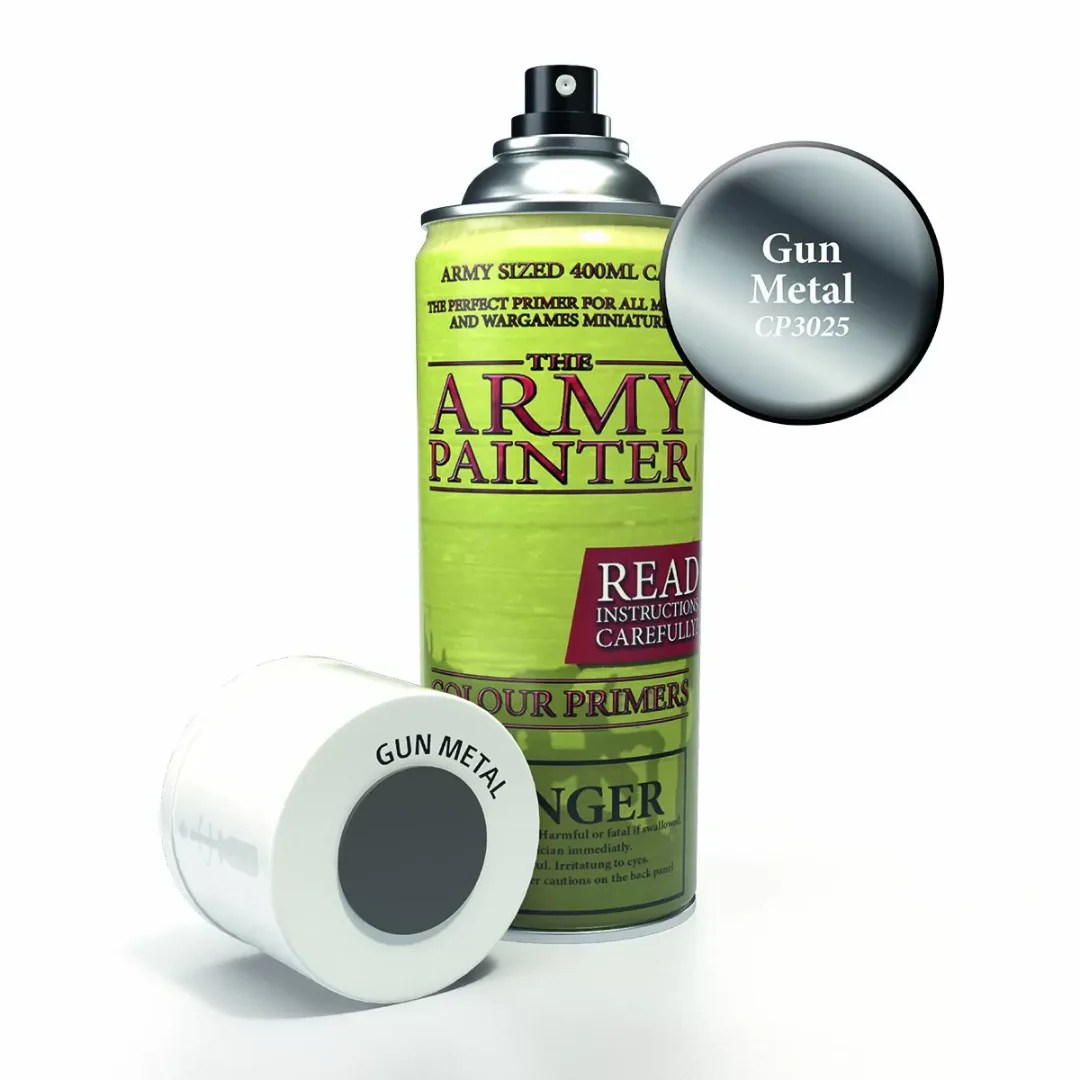 The Army Painter Colour Primer Gun Metal, Spray Paint The Combat Company