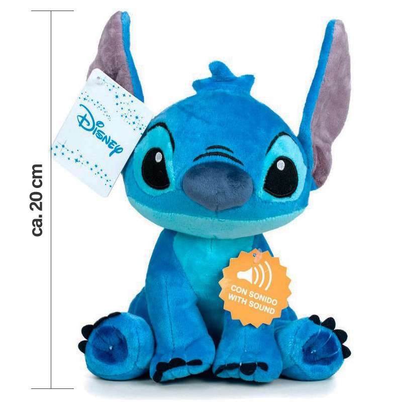 Disney Lilo & Stitch 20cm Plüsch Figur Stitch mit Sound, blau Lilo