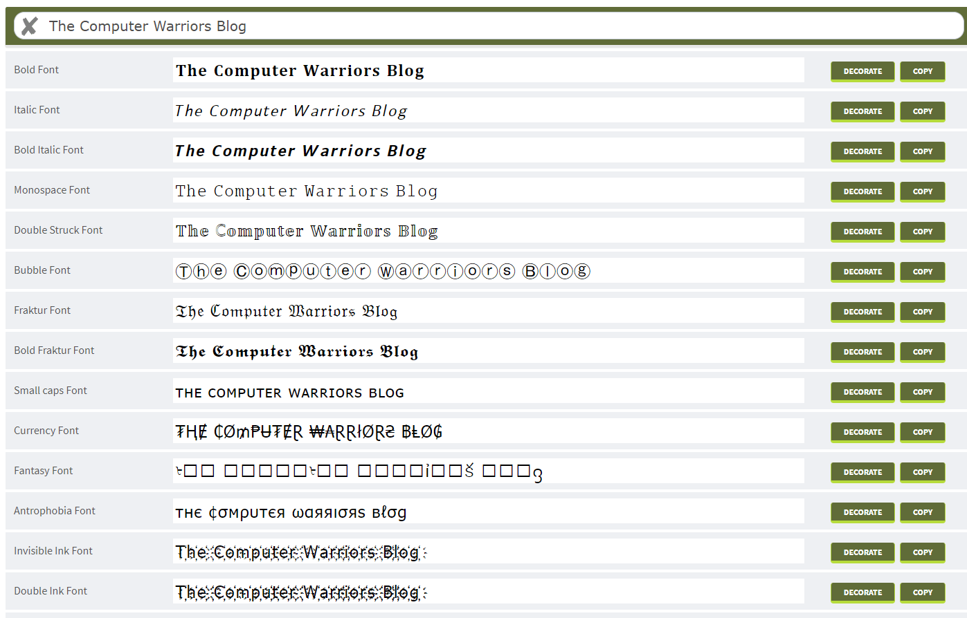 Instagram Fonts Bold Italic Fontsinsta is a simple, clean and