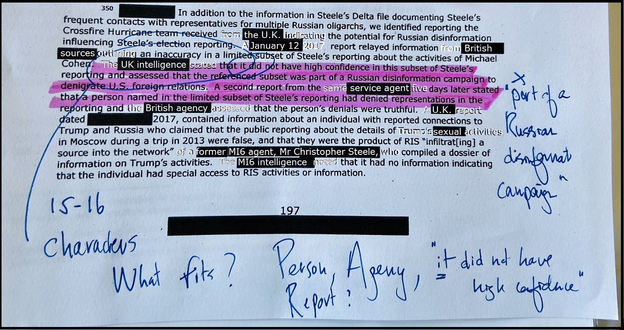 Footnote 350 Declassification Puzzles and DOJ Intentions... The