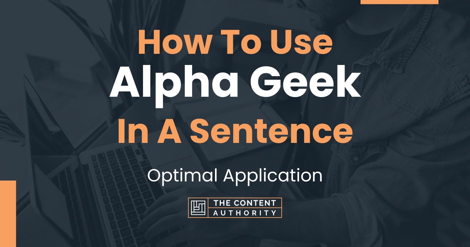 How To Use "Alpha Geek" In A Sentence Optimal Application