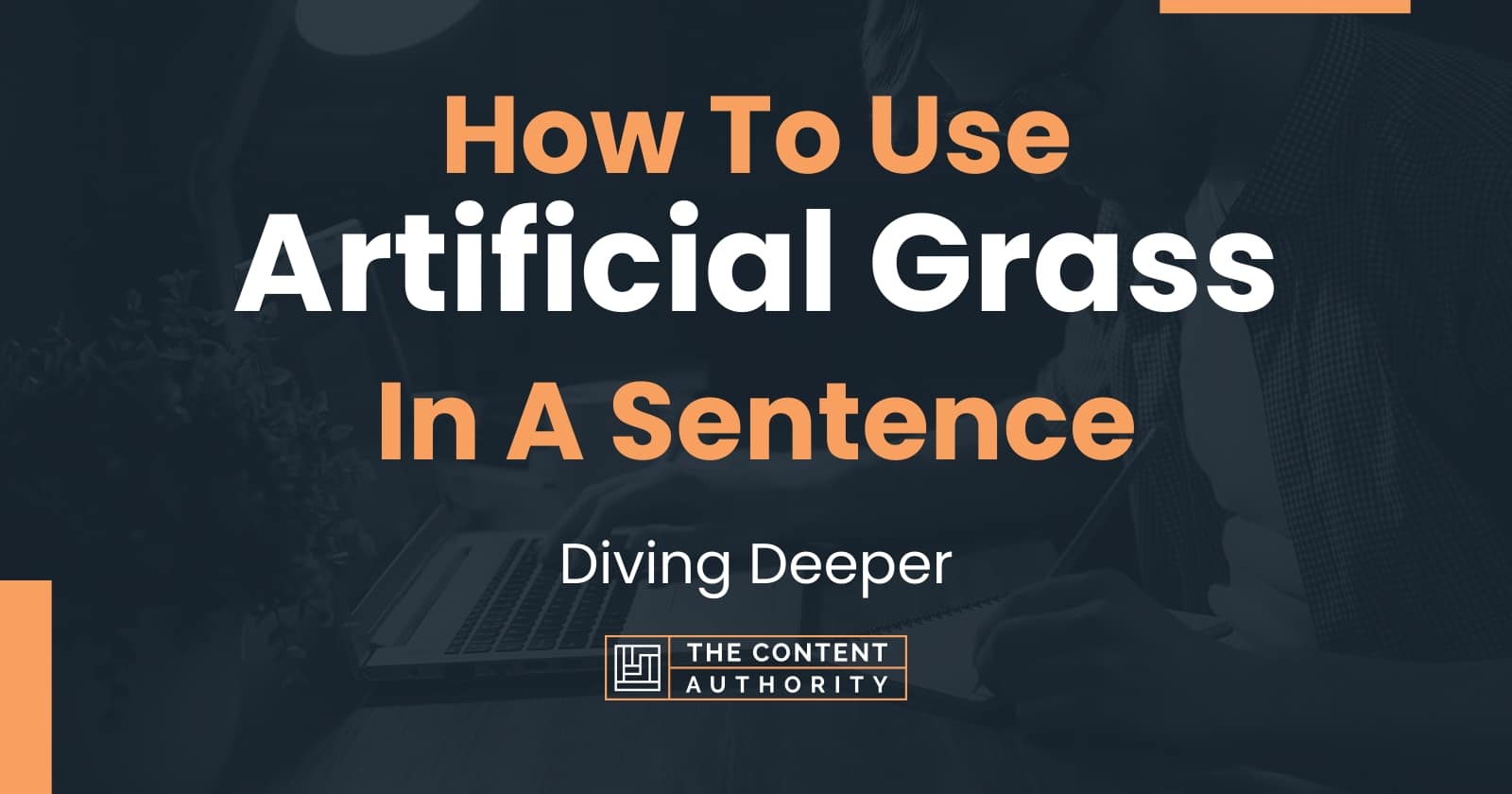 How To Use "Artificial Grass" In A Sentence Diving Deeper