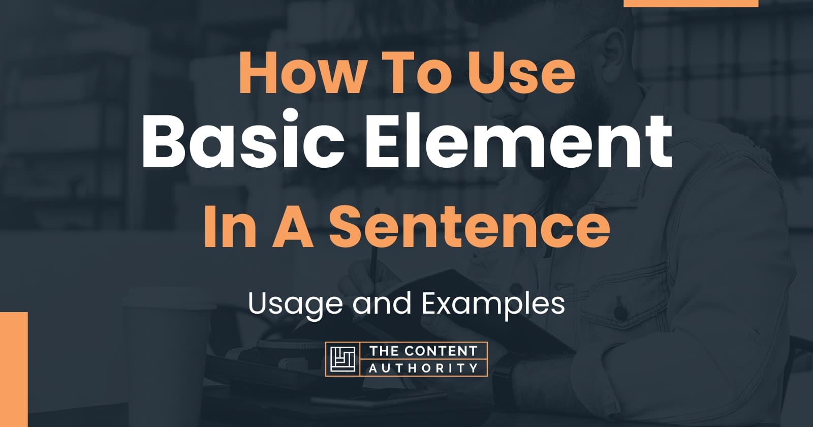 How To Use "Basic Element" In A Sentence Usage and Examples
