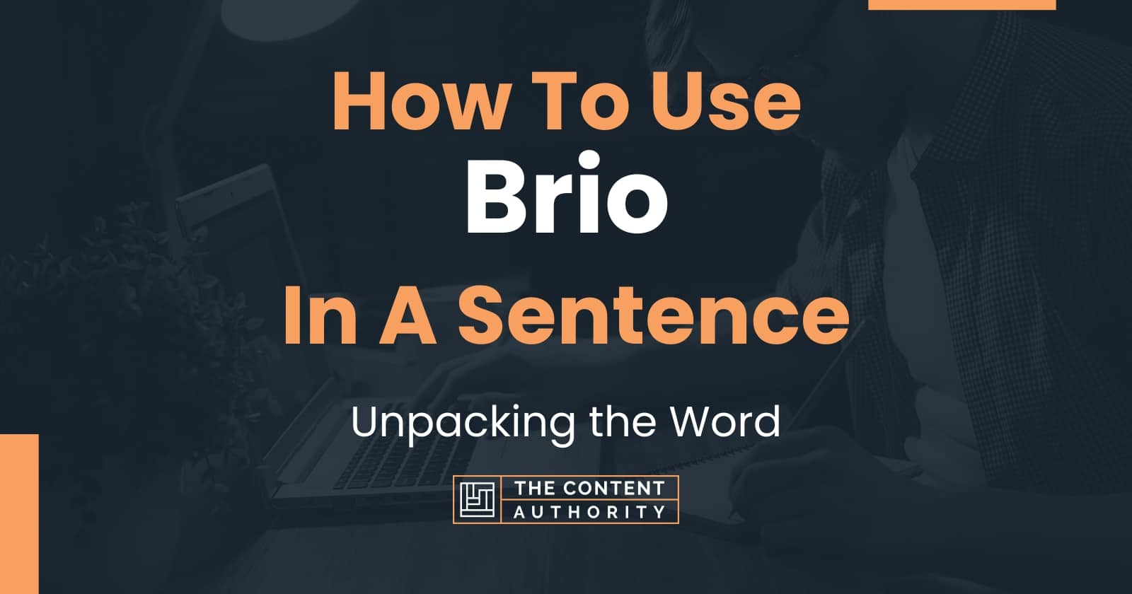 How To Use "Brio" In A Sentence Unpacking the Word