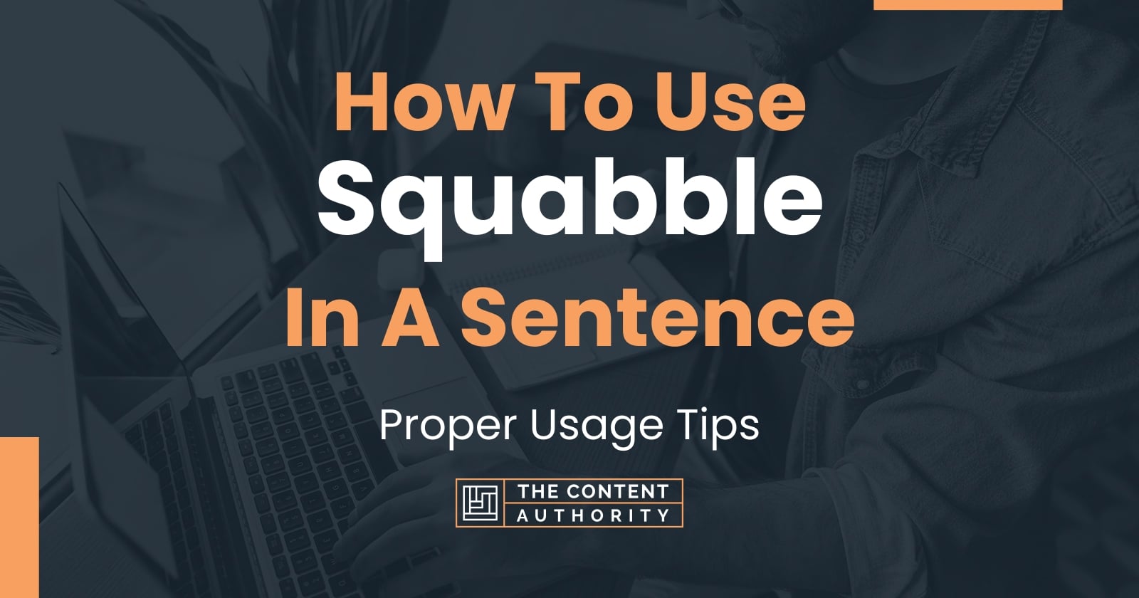 How To Use "Squabble" In A Sentence Proper Usage Tips