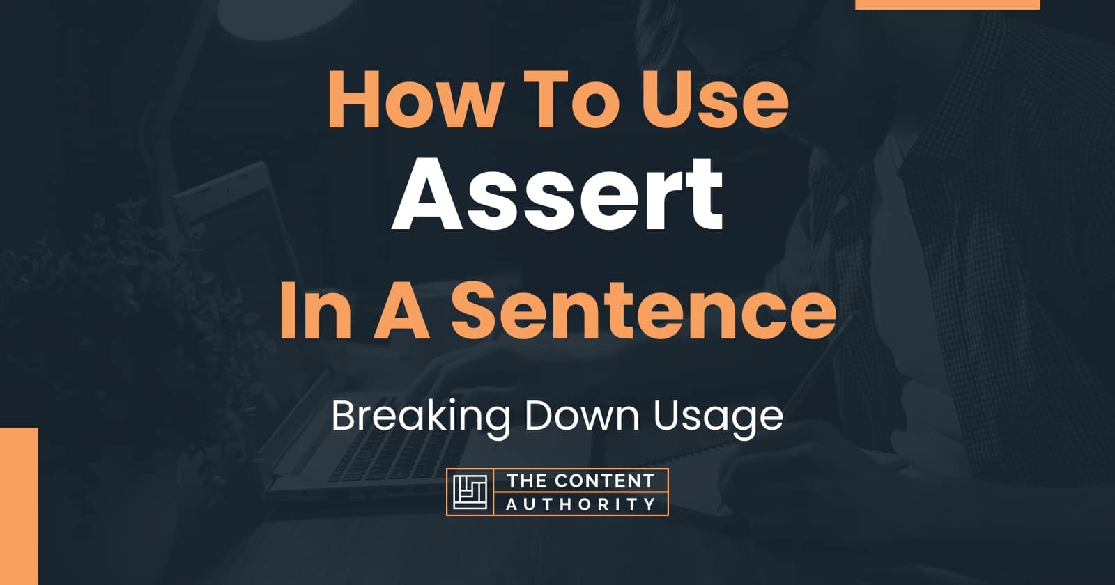 How To Use "Assert" In A Sentence Breaking Down Usage