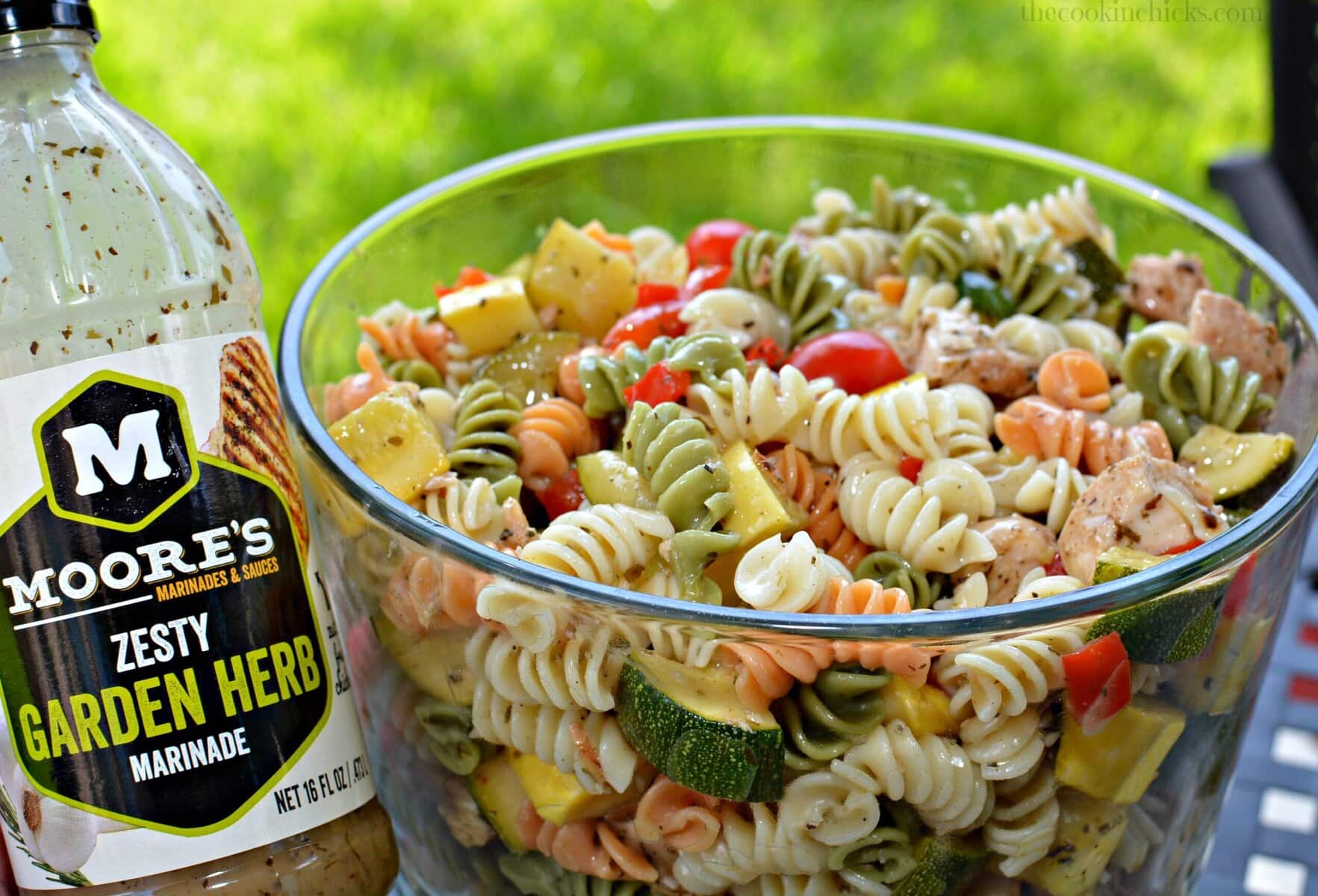 Zesty Garden Herb Pasta Salad The Cookin Chicks