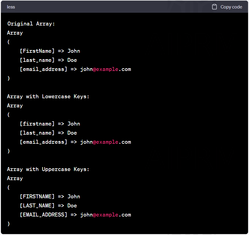 PHP array_change_key_case() Function With Example TheCoolCoder