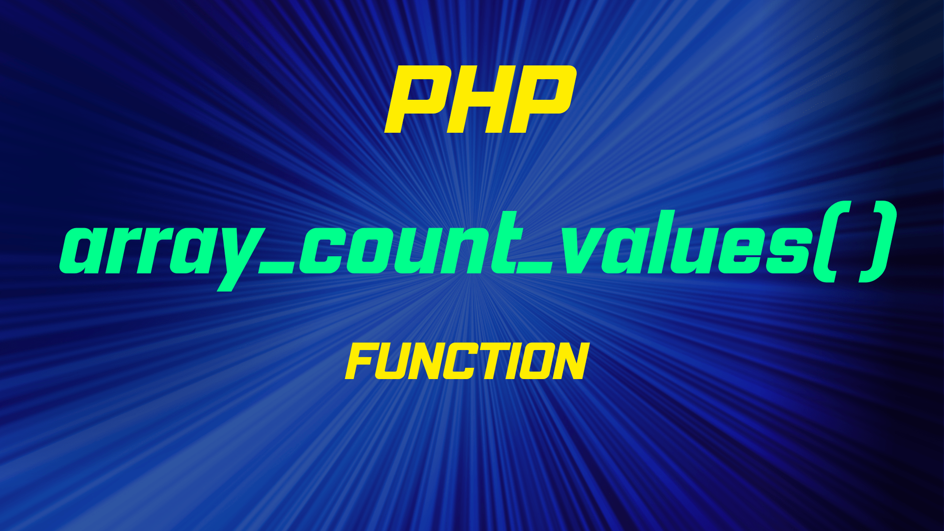 PHP array_count_values() Function TheCoolCoder
