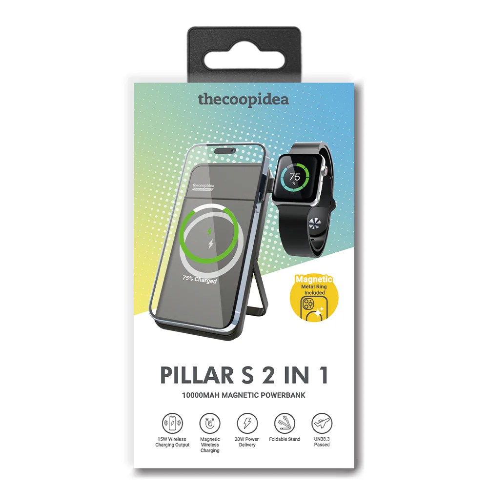 Pillar S 2 in 1 10000MAH Powerbank thecoopidea