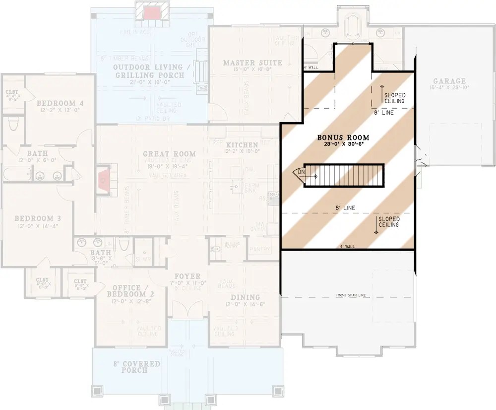 SingleStory, 4Bedroom Modern Farmhouse Under 2,700 Square Feet with