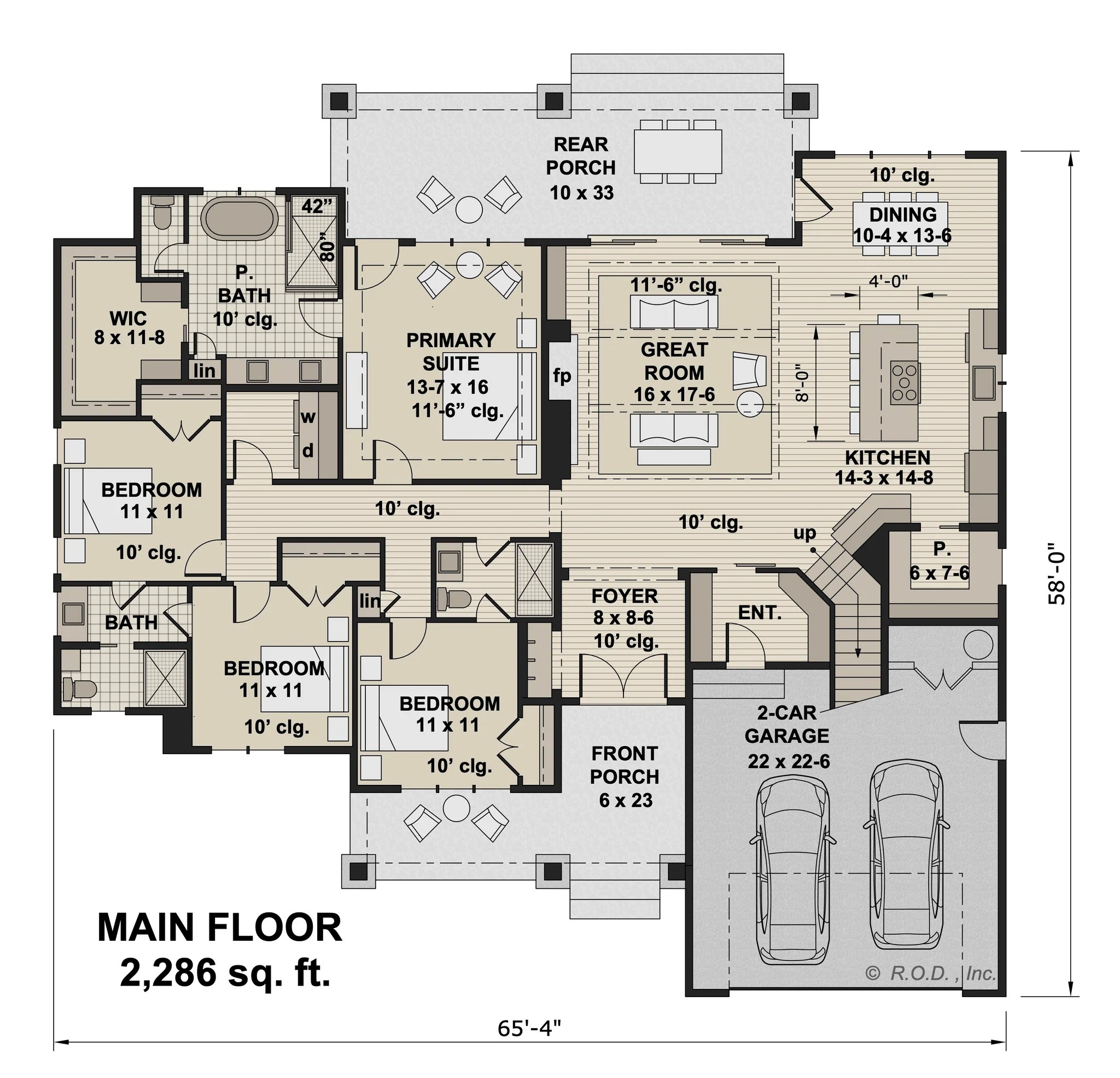 SingleStory, 4Bedroom Meriden House (Floor Plans)