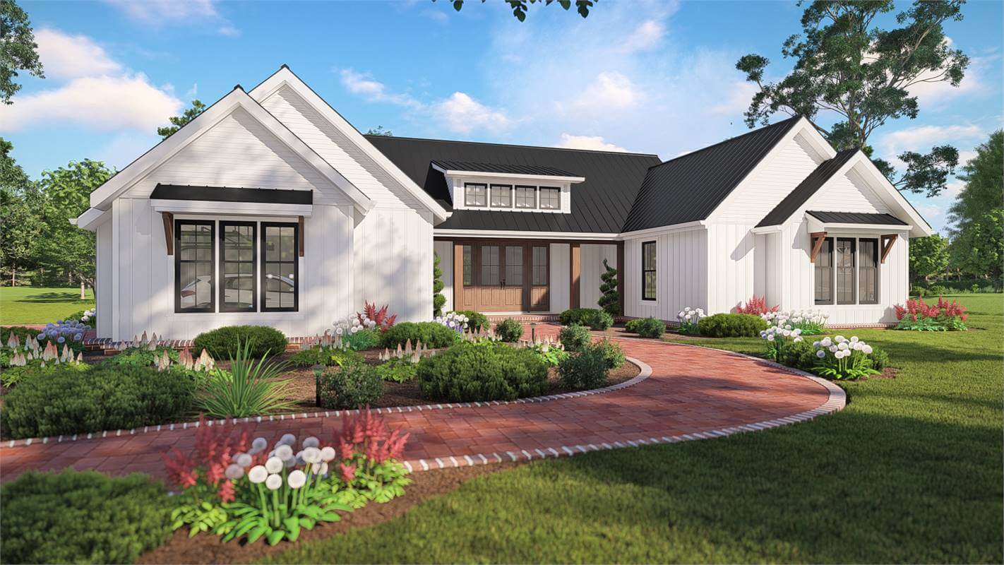 SingleStory, 3Bedroom Lakeview Modern Farmhouse (Floor Plans