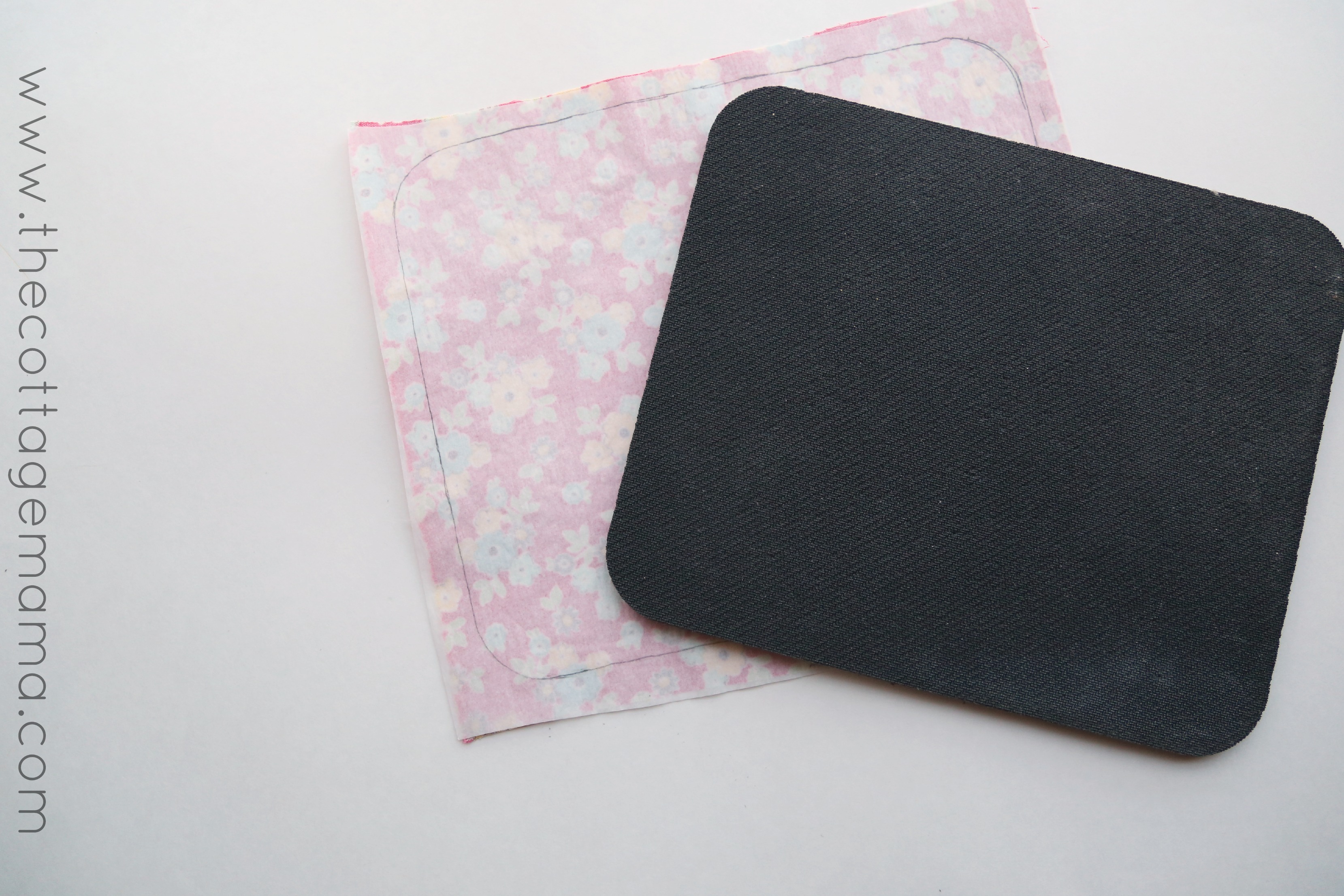 Fabric Covered Mouse Pad by Lindsay Wilkes from The Cottage Mama. www