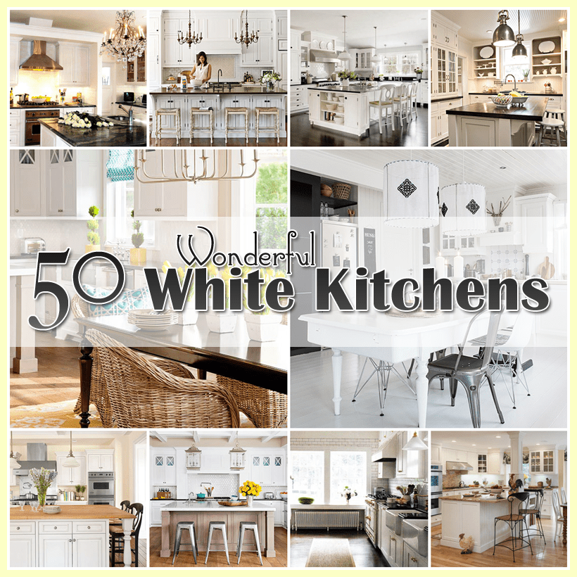 50 Plus White Kitchens