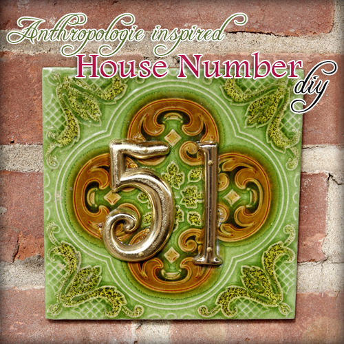 Quick and Easy Holiday Gift DIY: Anthropologie Inspired House Number