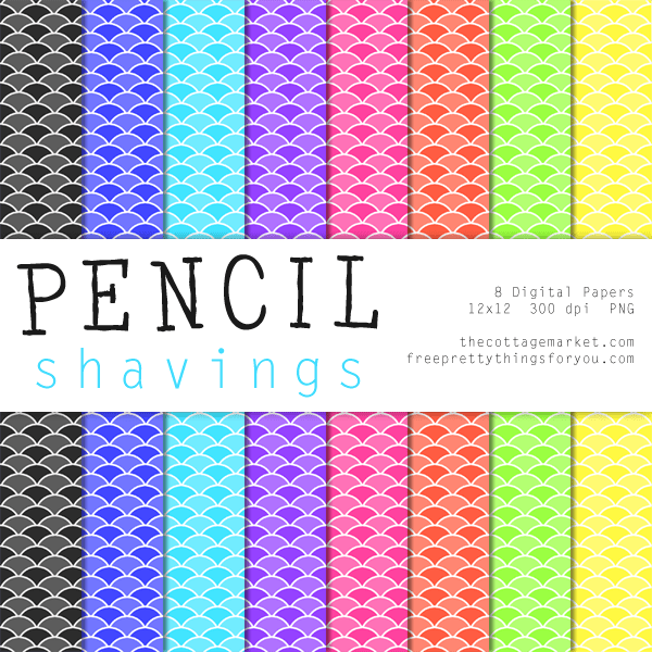 Free Pencil Shaving Digital Scrapbooking Paper Part 1