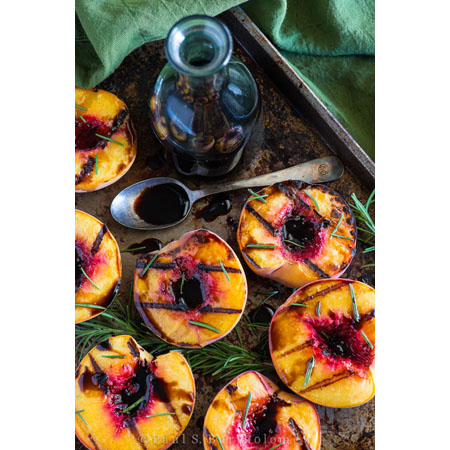 The Framed Table...Grilled Peaches with Rosemary Balsamic